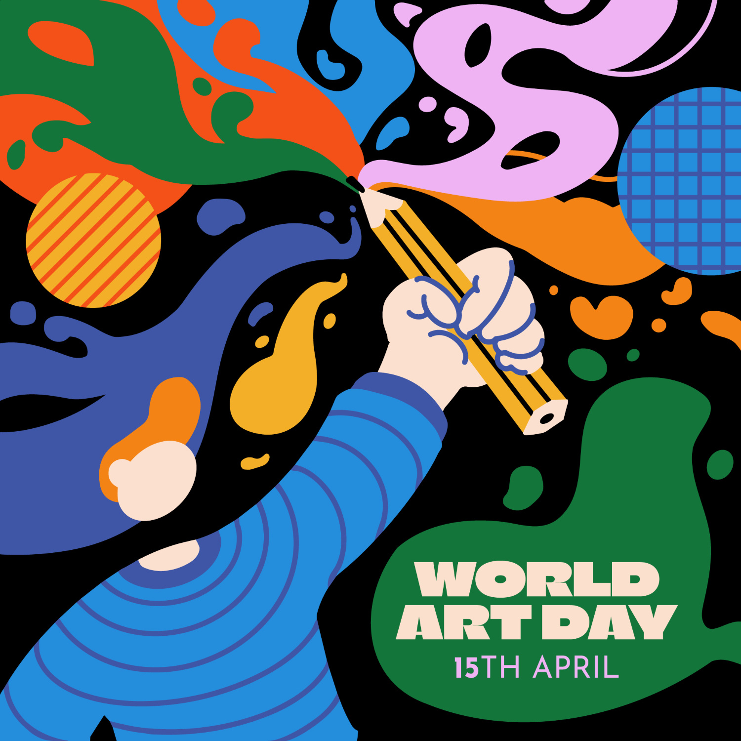 World Art Day for FREEPIK graphic design illustration vector