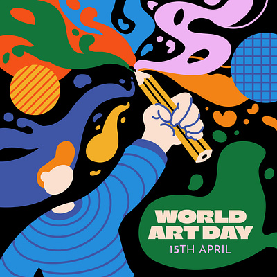 World Art Day for FREEPIK graphic design illustration vector