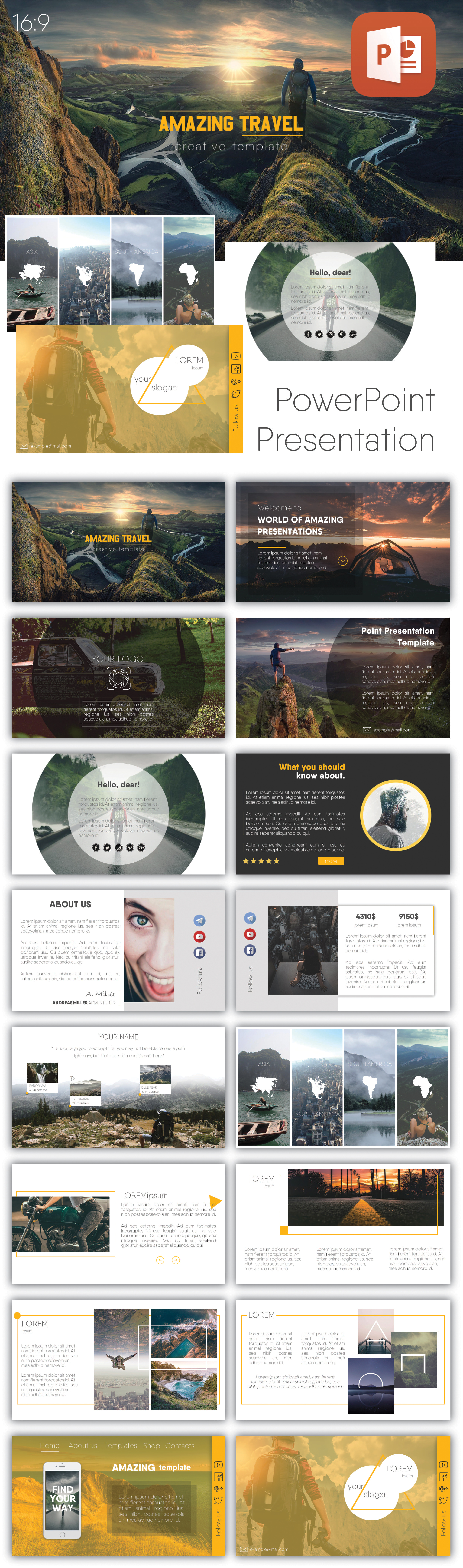 Creative PowerPoint Presentation Template branding design graphic design powerpoint presentation