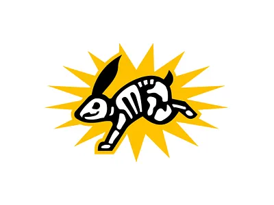 Thunder Strike Rabbit Logo branding business logo contemporary design drawing elegance graphic design illustration logo logoground logomaker rabbit skeleton strike thunder ui