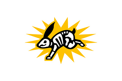 Thunder Strike Rabbit Logo branding business logo contemporary design drawing elegance graphic design illustration logo logoground logomaker rabbit skeleton strike thunder ui