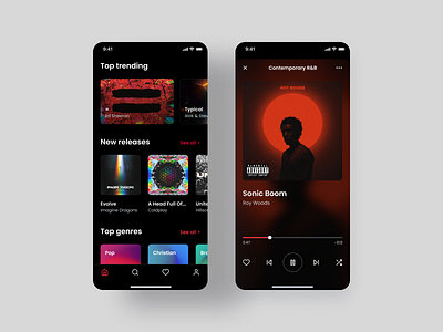 Music Player - Daily UI colors design interface music player product designer song spotify ui ux design