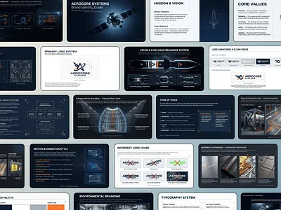 Aerospace Company Brand ID Example aerospace brand aerospace brand id aerospace example aerospace logo brand design brand id brand id example brand identity branding figma graphic design logo mockups