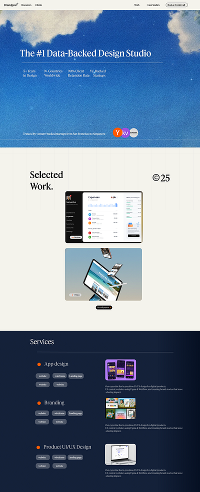 Brandgear® — Landing Page Design branding ui