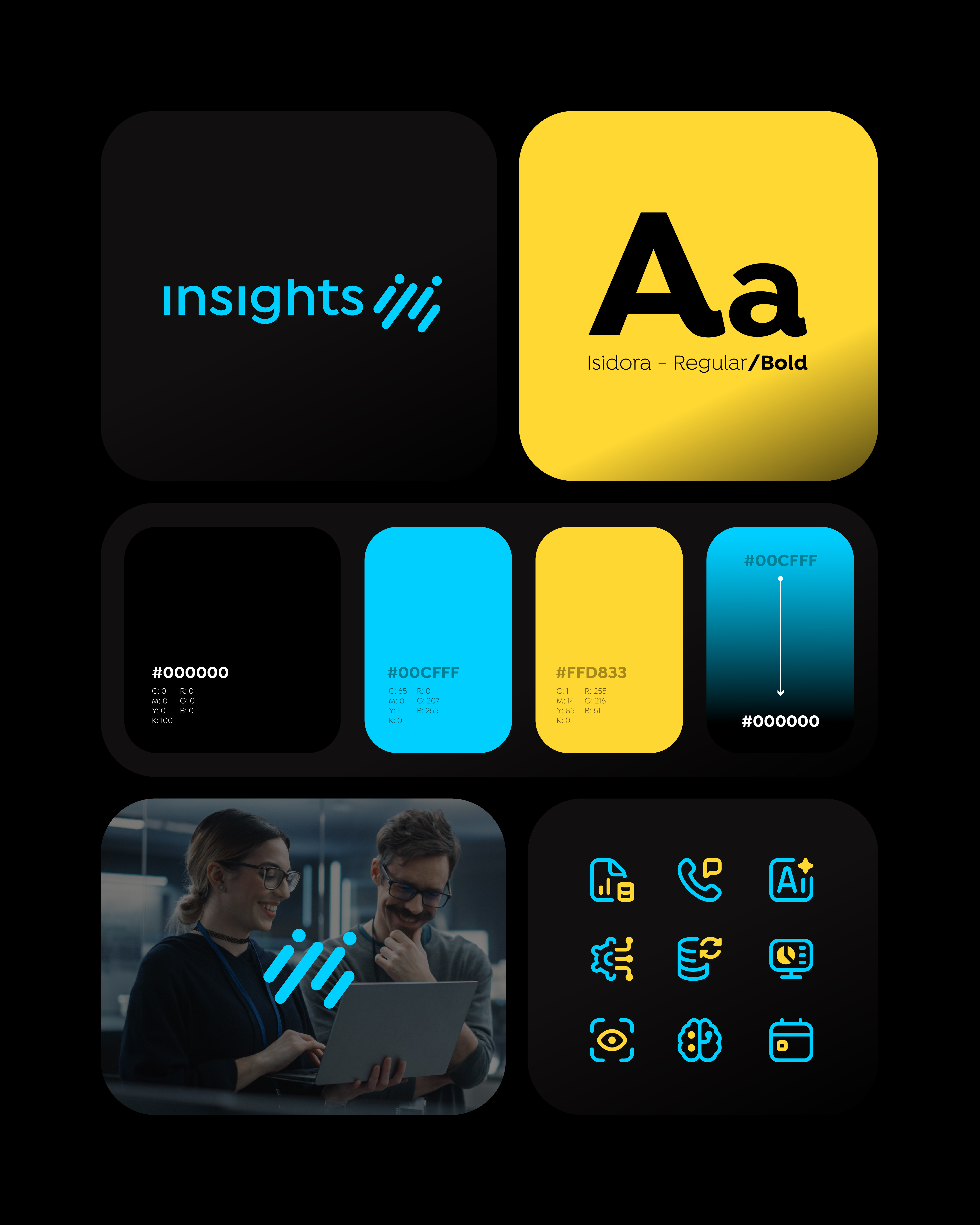 Identidade Visual: Insights app branding design graphic design logo ui ux vector