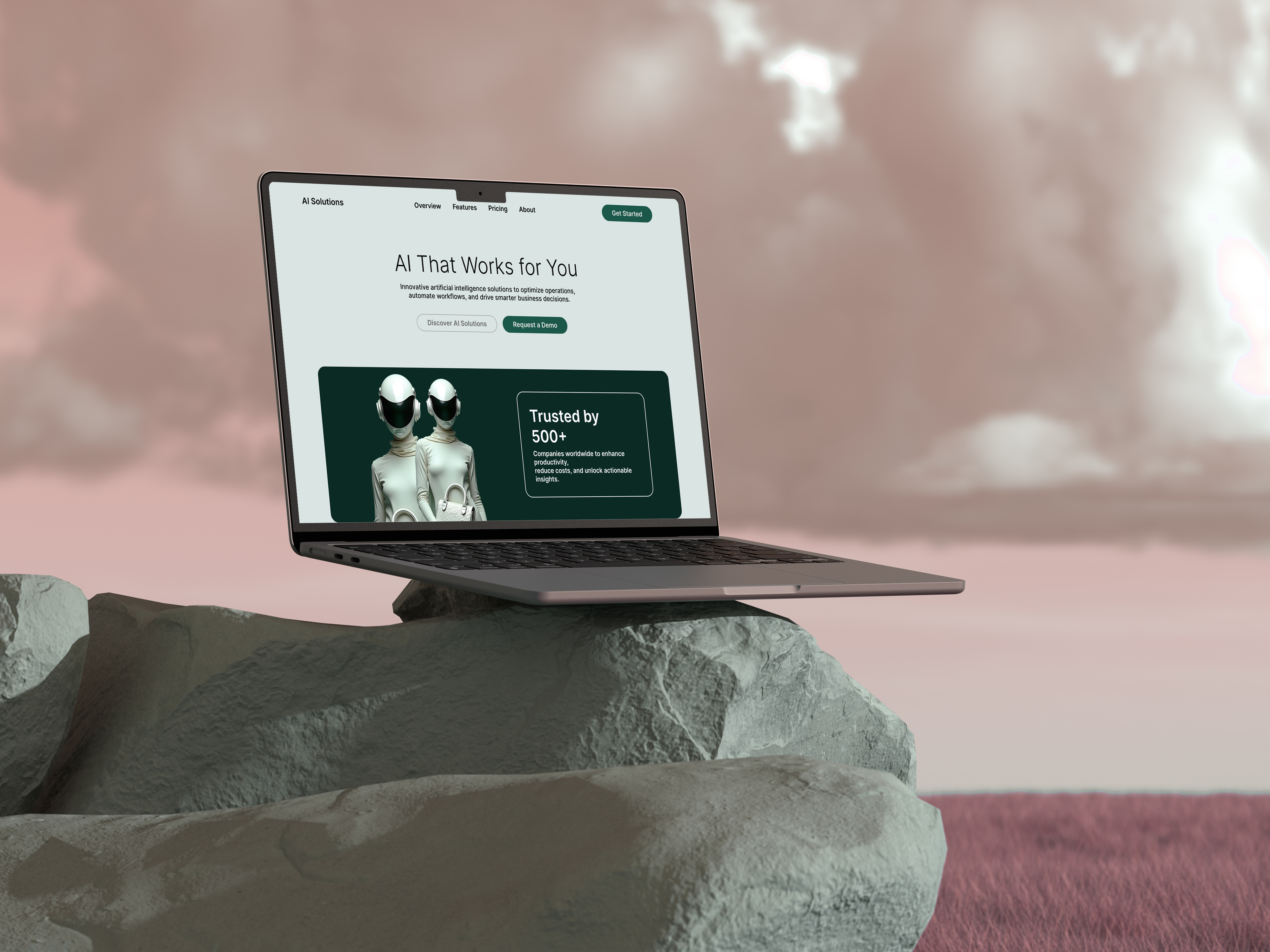 Example of AI Solutions Landing Page