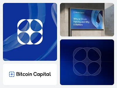 Bitcoin Capital logo bitcoin bitcoincapital blockchain blue brand branding capital circles coins crypto cryptocurrency design logo logotype styleguide symbol visux