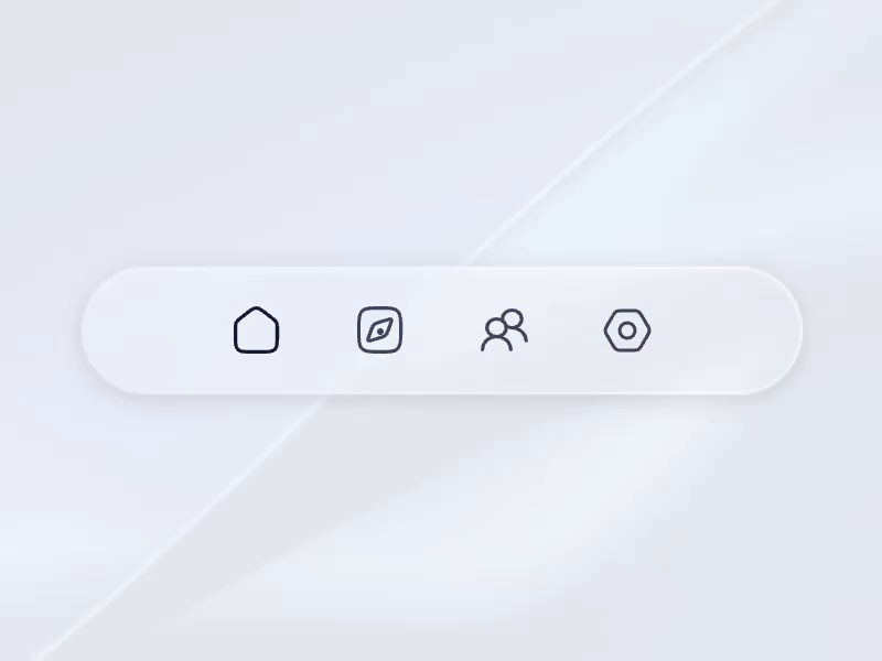 Example of Soft Tab Bar Animation — Minimal, Fluid, Clear
