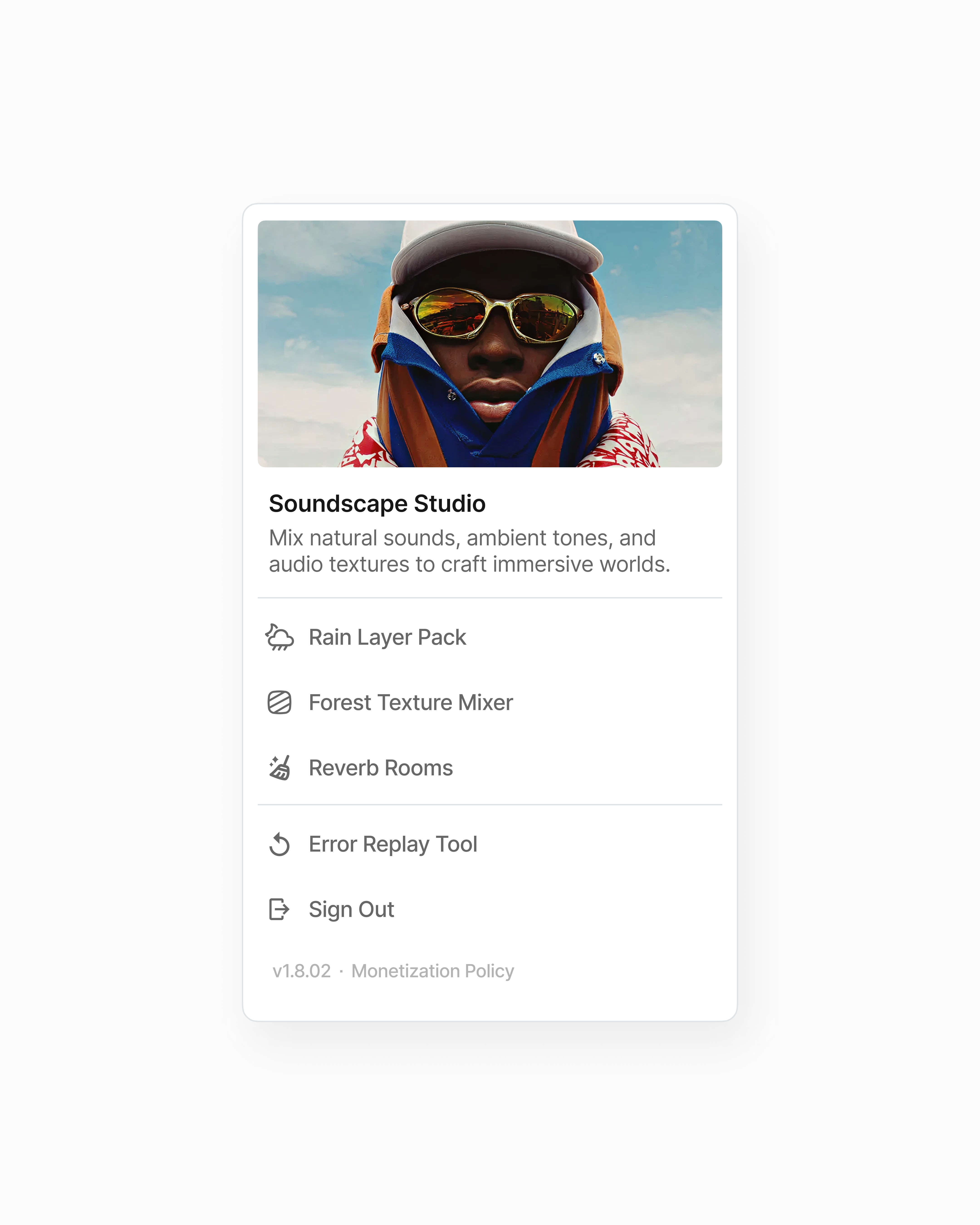 Sound Stuio Widget ai clean design graphic design minimal startup tech uidesign uxdesign