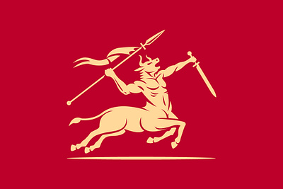 Centaur Minotaur Warrior Logo branding breave business logo centaur contemporary design drawing elegance graphic design hybrid illustration logo logoground logomaker minotaur spear strong ui