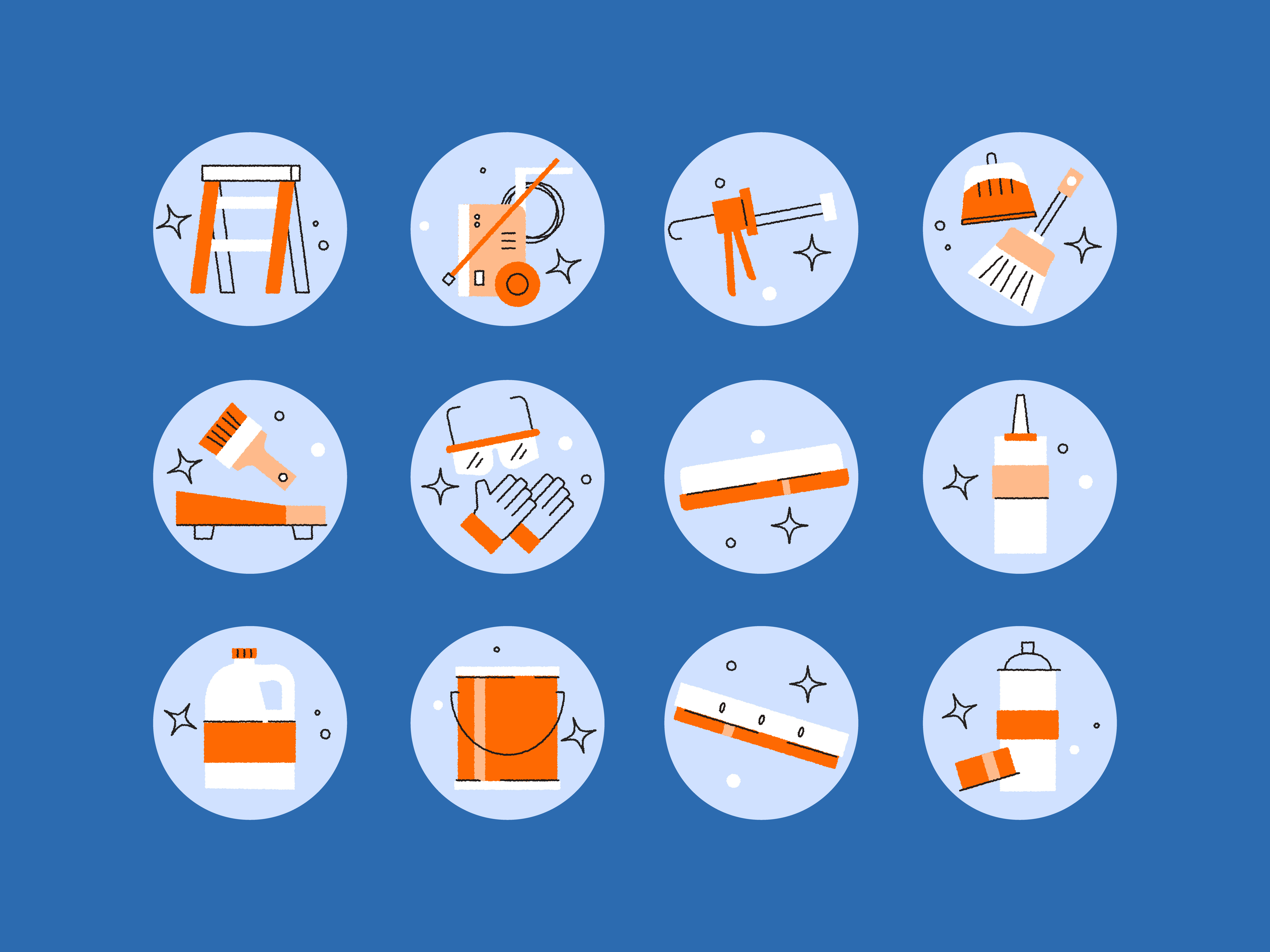 Garage Waterproofing Spot Illustrations