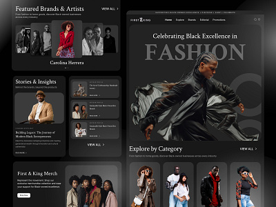 Black Excellence in Fashion & Culture artists black brands clothing culture design ecommerce fashion landing page men premium qala trends ui web website women