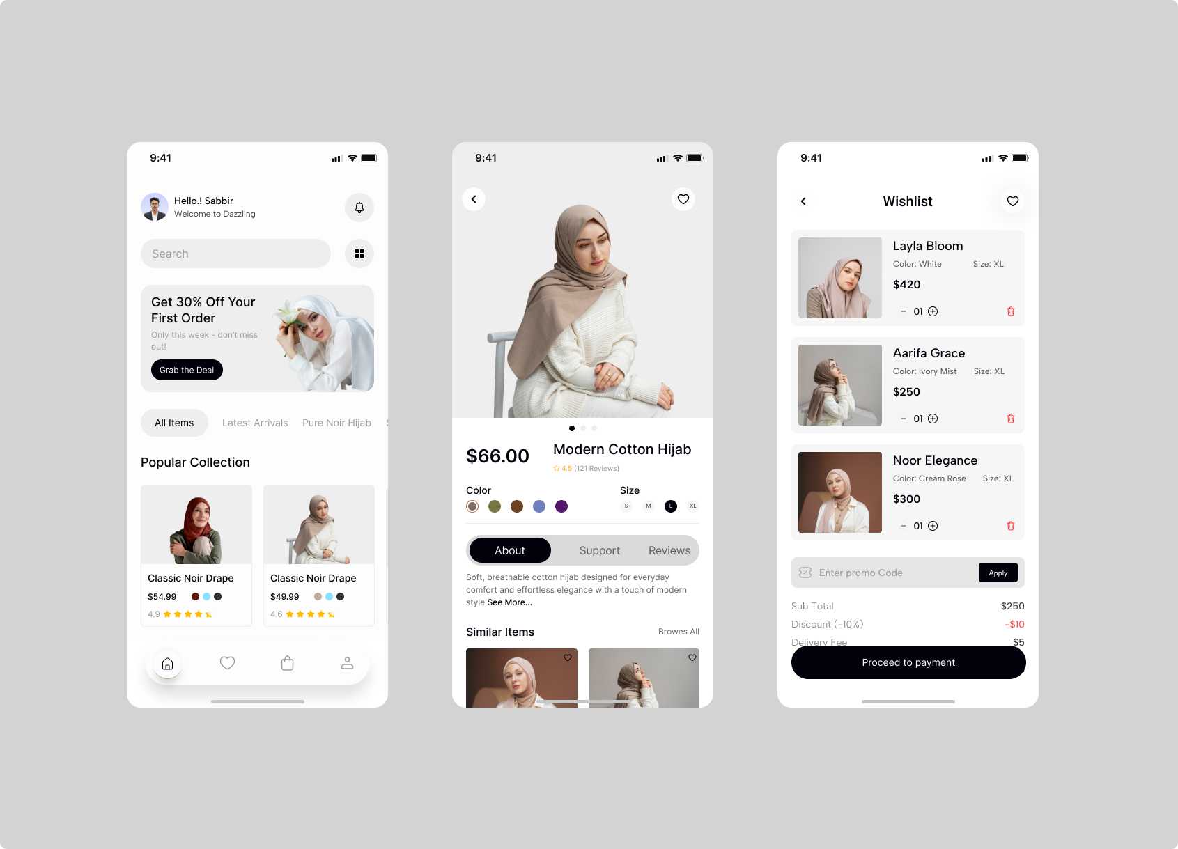 Example of Mobile App UI/UX Design (I Os  & Android)