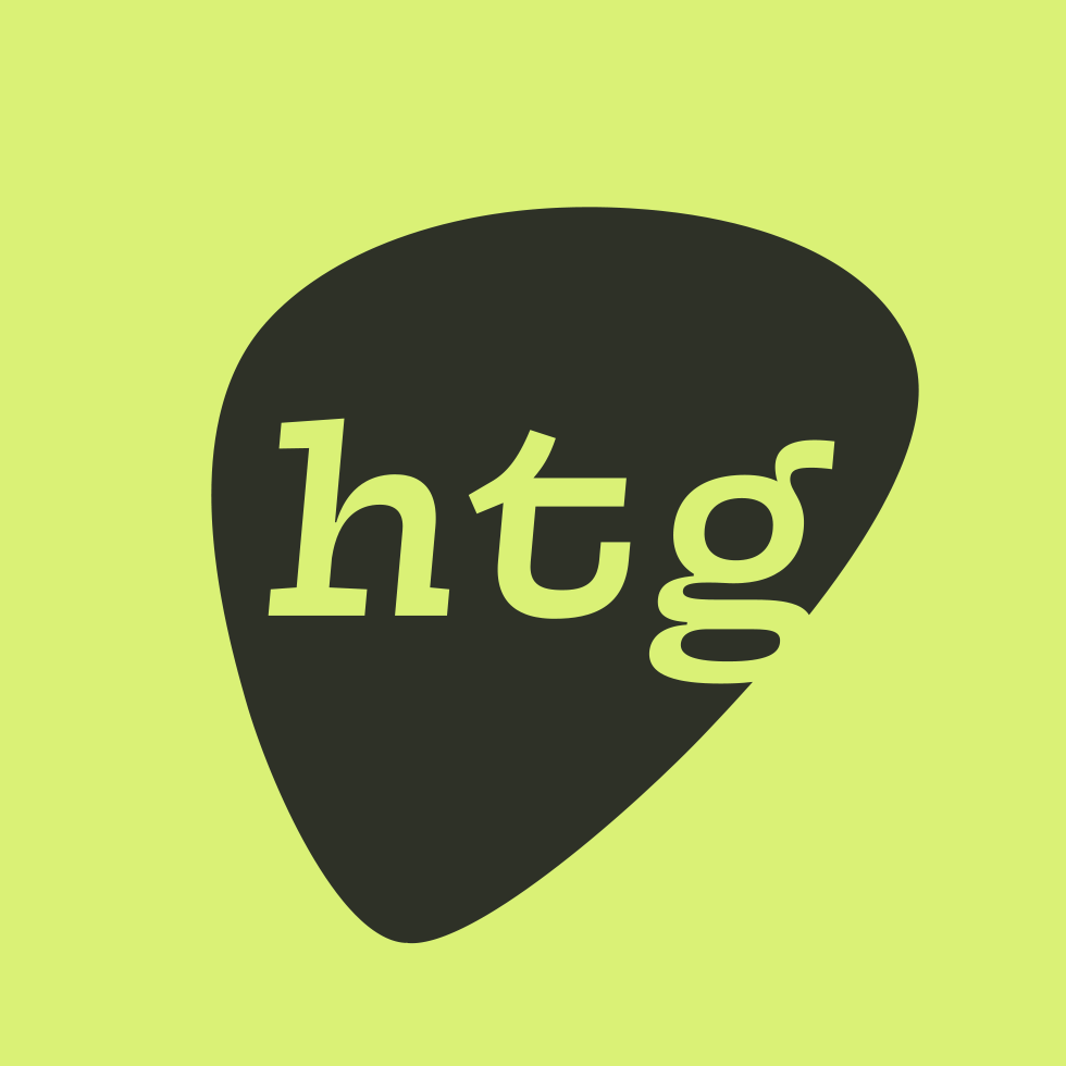HTG logo geometric guitar logo minimal monospace