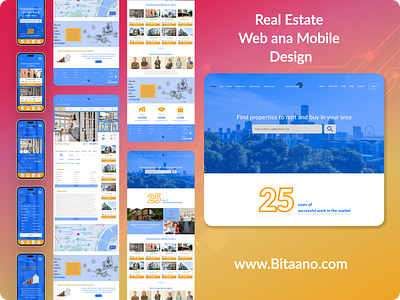 Real Estate Web and Mobile Design app branding design graphic design illustration logo ui ux