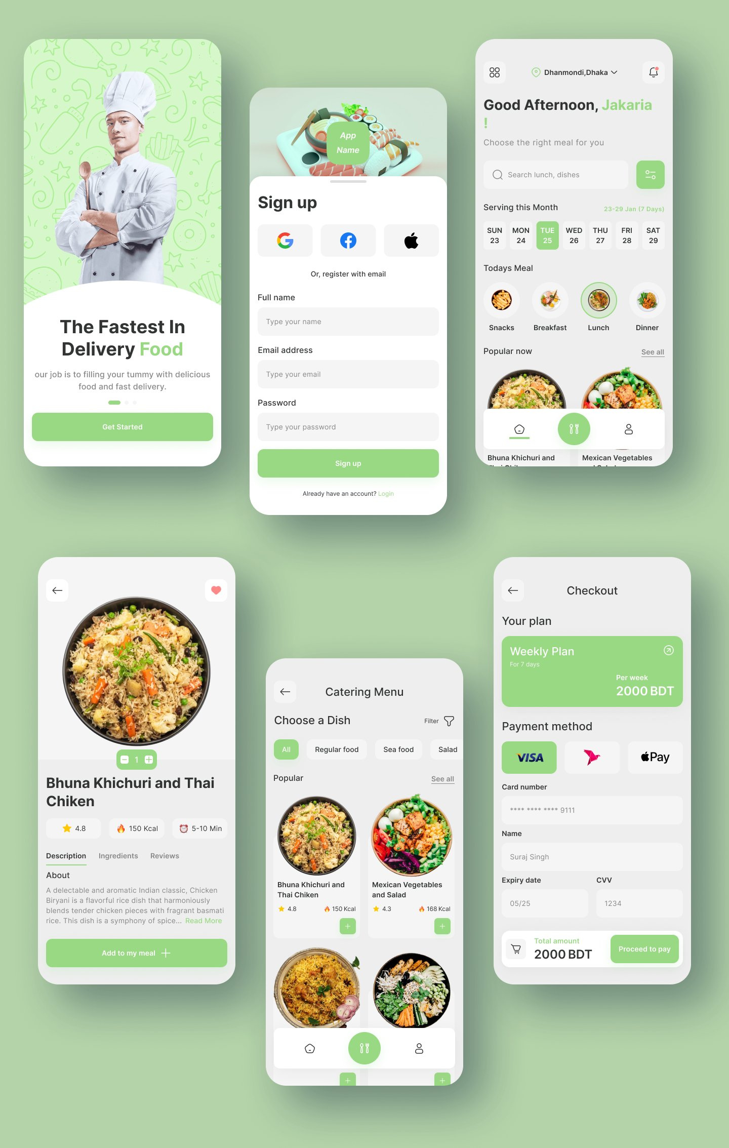 Example of Ecommerce App Design