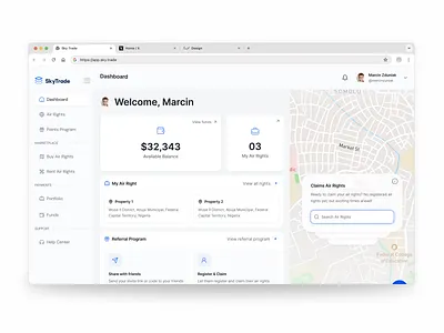 Online Marketplace for Air Space - UI/UX Design air rights b2b b2c design figma saas ui uiux ux web design web3