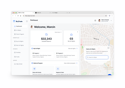 Online Marketplace for Air Space - UI/UX Design air rights b2b b2c design figma saas ui uiux ux web design web3
