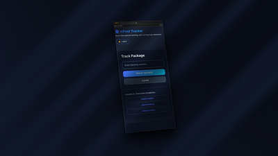 Parcel tracking site concept (WiP) graphic design ui