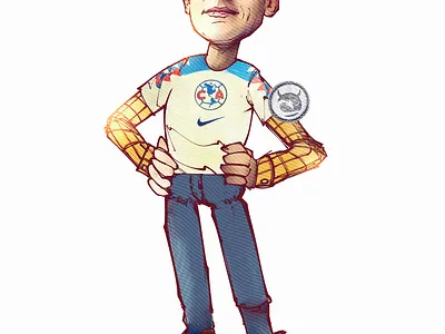 Alex Woody Zendejas cartoon illustration aguilas akyanyme cartoon clubamerica dibujo digitalart elmasgrande elreydecopas futbol ilustracion lasaguilas ligamx monumental noai painting soccer toystory usa woody zendejas