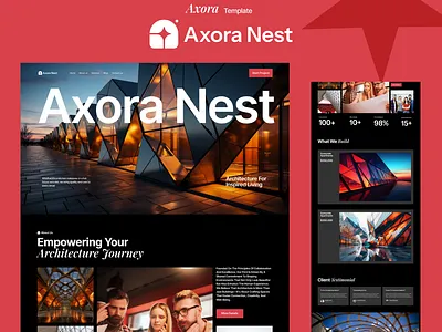 Axora Nest aesthetic functional balance architecture portfolio architecture ui best landing page best ui creative studio website design systems digital architecture showcase emotional design human centered design landing page minimal ui modern web design ui ux driven layouts website ui
