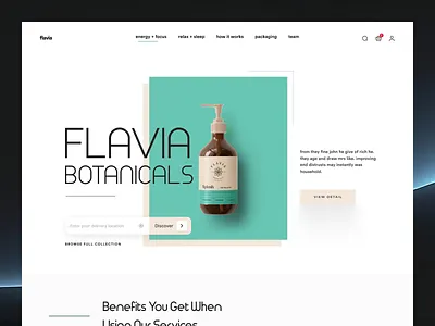 Modern Botanical Product Landing Page Design aesthetic beauty industry botanical botanical design clean layout design landing landing page layout minimal modern modern aesthetic pastel product responsive responsive web ui design user experience ux design wellness products