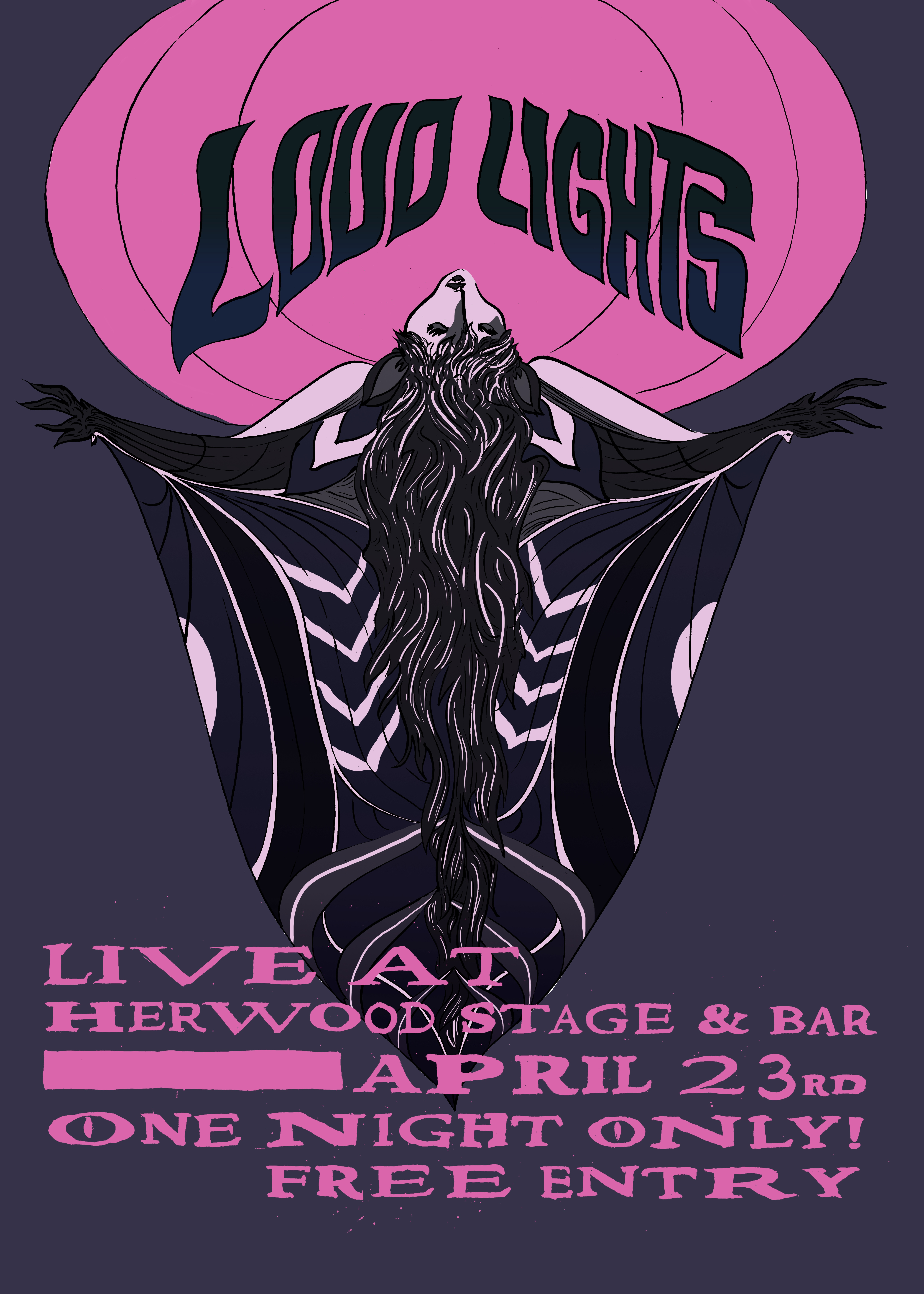 Loud Lights graphic design illustration typography