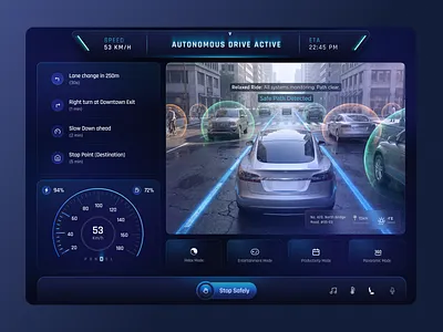 FutureDrive: Autonomous In-Car Dashboard Experience automotivedesign automotiveux autonomouscars cardashboardui dashboardinteraction driverlesscarui figmadesign futurecarconcept hmiux humanmachineinterface invehicleexperience predictiveinterface smartdashboard uiuxdesign uxforautomotive vehicleinterface