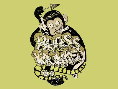 Brass Monkey illustration typography