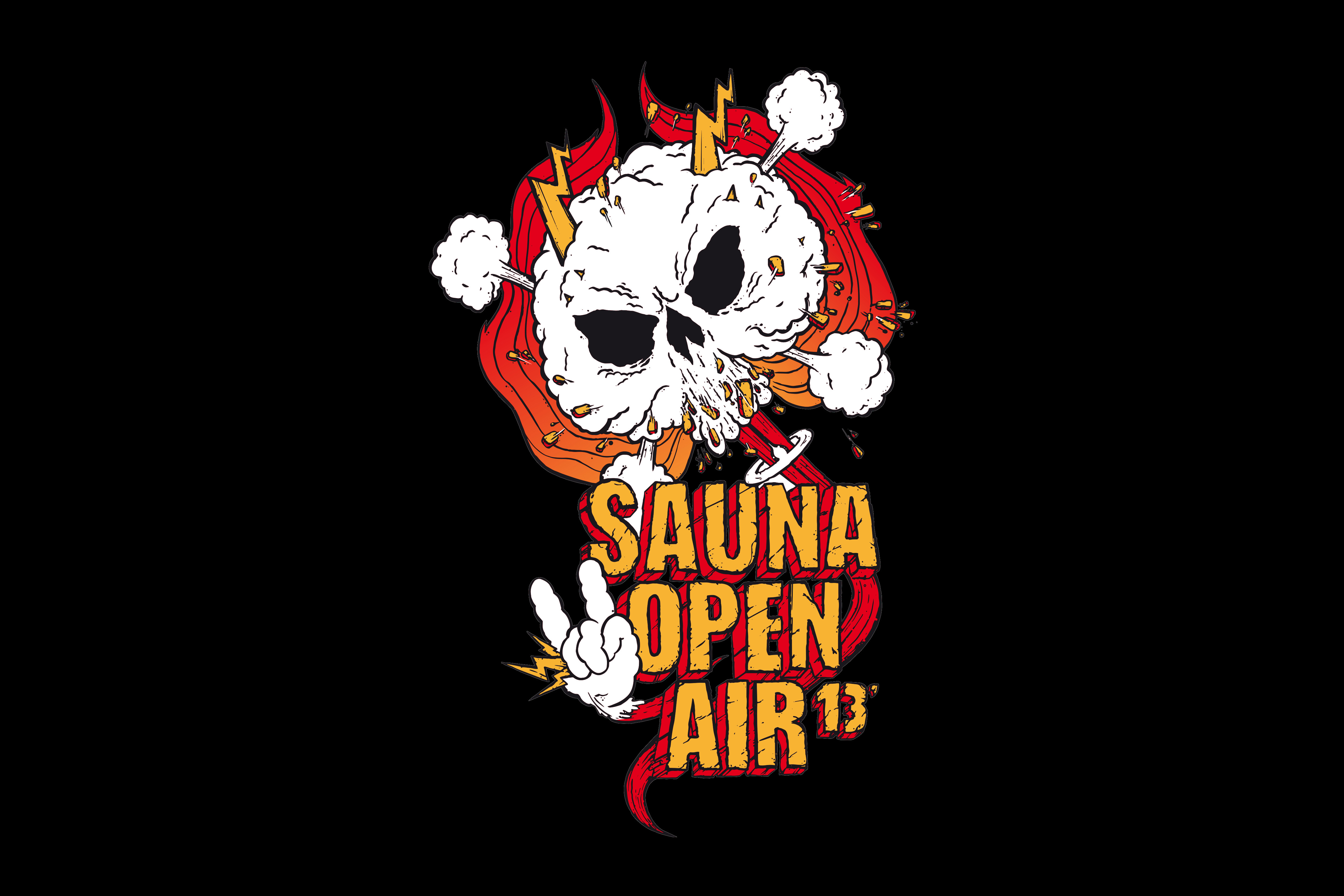 Sauna Open Air illustration typography