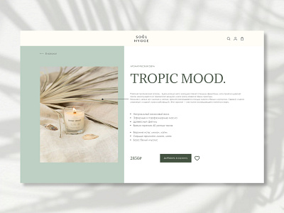 Concept. Scented Candle, version 2. design graphic design ui