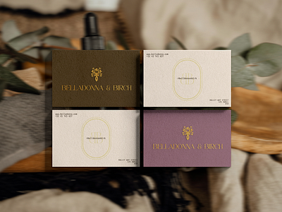 Belladonna & Birch — Visual Identity Preview art direction brand identity branding branding studio cosmetic brand die line herbal brand illustration logo logo design luxury brand packaging design premium brand print ready skincare brand vintage inspired