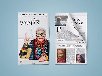 Diseño editorial periódico Woman Times, patrocinado por Starbuck chile diseño editorial editorial design journal periódico starbucks woman times