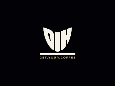 DIH - Get Your Coffee - Coffee Brand Logo Design app icon logo brand logo branding coffee coffee brand coffee cup coffee shop cup d letter design espresso h letter i letter logo logo design minimalist logo natural restaurant logo tea brand tea cup