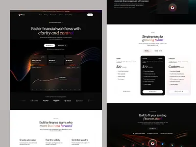 Fince - Financial Website Design animation clean design finance financial financial design financial website fintech fintech design graphic design minimalist modern motion graphics ui uidesign uiux ux uxdesign web design website