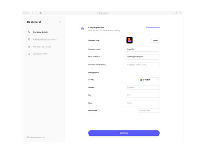Company details — Untitled UI company settings details form product design profile settings ui design user interface