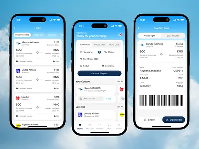 Craftyo - Flight booking mobile app airline app app interface booking system cansaas clean design flight booking app intuitive interface minimal app design mobile app mobile ui mobile ux modern mobile ui responsive design saas travel app travel booking travel experience ui ux