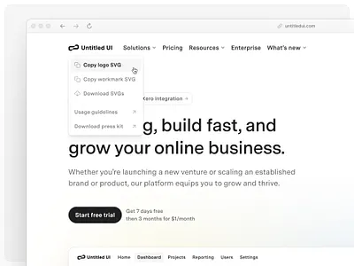 Copy logo SVG — Untitled UI copy svg dropdown menu product design ui design user interface