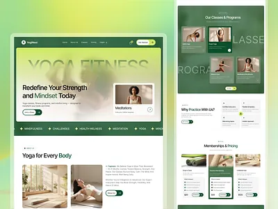 YogiNest — Modern Yoga & Wellness Webflow Template calm coaching designinspiration holistic landingpage minimal retreat studio template uidesign webflow websitedesign websitetemplate wellness wellnessdesign yoga