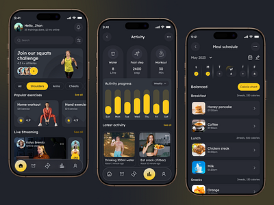 FitTrack – Smart Fitness & Nutrition App UI ai best app design exercise fitness fitness app fitness mobile app fitness tracker app gym healthcare healthcare app mobile app mobile app design power apps social media app sport sport widget wellnesss workout workout tracker app workout tracking