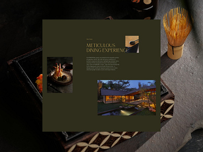 Honzen | Restaurant Landing Page aesthetic clean creative culinary dining fine dining hospitaliity inspiration interaction japanese landing page luxury modern premium refined restaurant ui uiux webdesign website