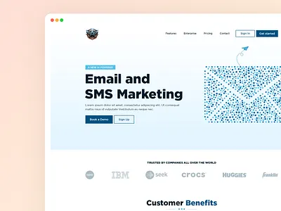Airyis Marketing : Landing Page / Home Page UI apps arnoxweb company corporate creative design digitalmarketing emailmarketing interface landingpage marketingdesign smsmarketing uidesign uiux uiuxdesign uxdesign uxdesigner webapp website webui
