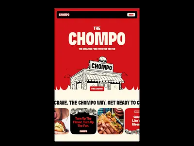 Chompo - Restaurant and Food Delivery Web Animation animation burger burger wesbite design fast food fastfood food food delivery hamburger motion motion graphic motion graphics product design restaurant web design restaurant website design ui design ui ux design uiux web animation web design