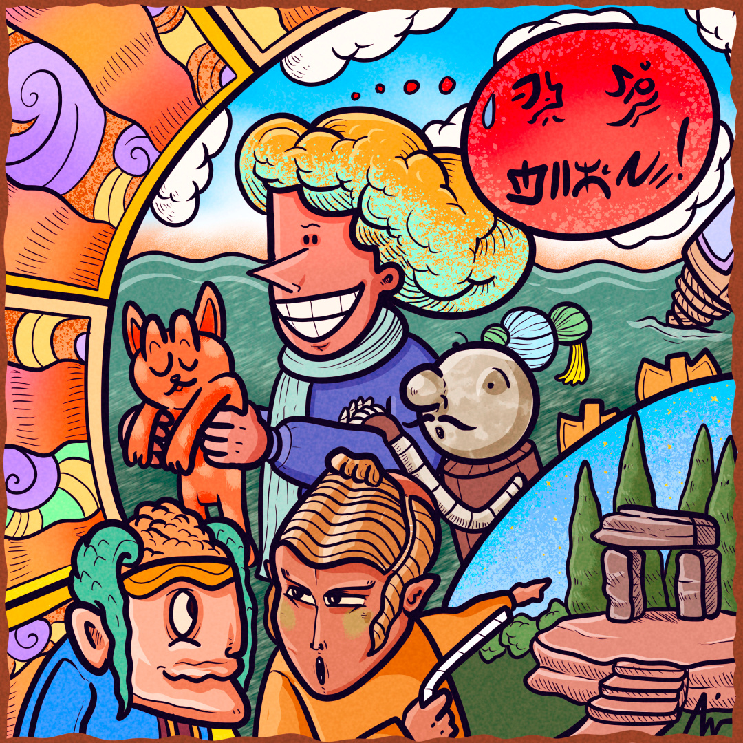 "The Dolmen" art branding cartoon color pencil comic cover design draw dream fun illustration manga music water ink