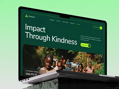 Brightaid – Donation Website UI branding custom website design figma design figma website fullstack development graphic design logo ui ui ux design user interface design ux web design webflow design webflow development website design website mockup
