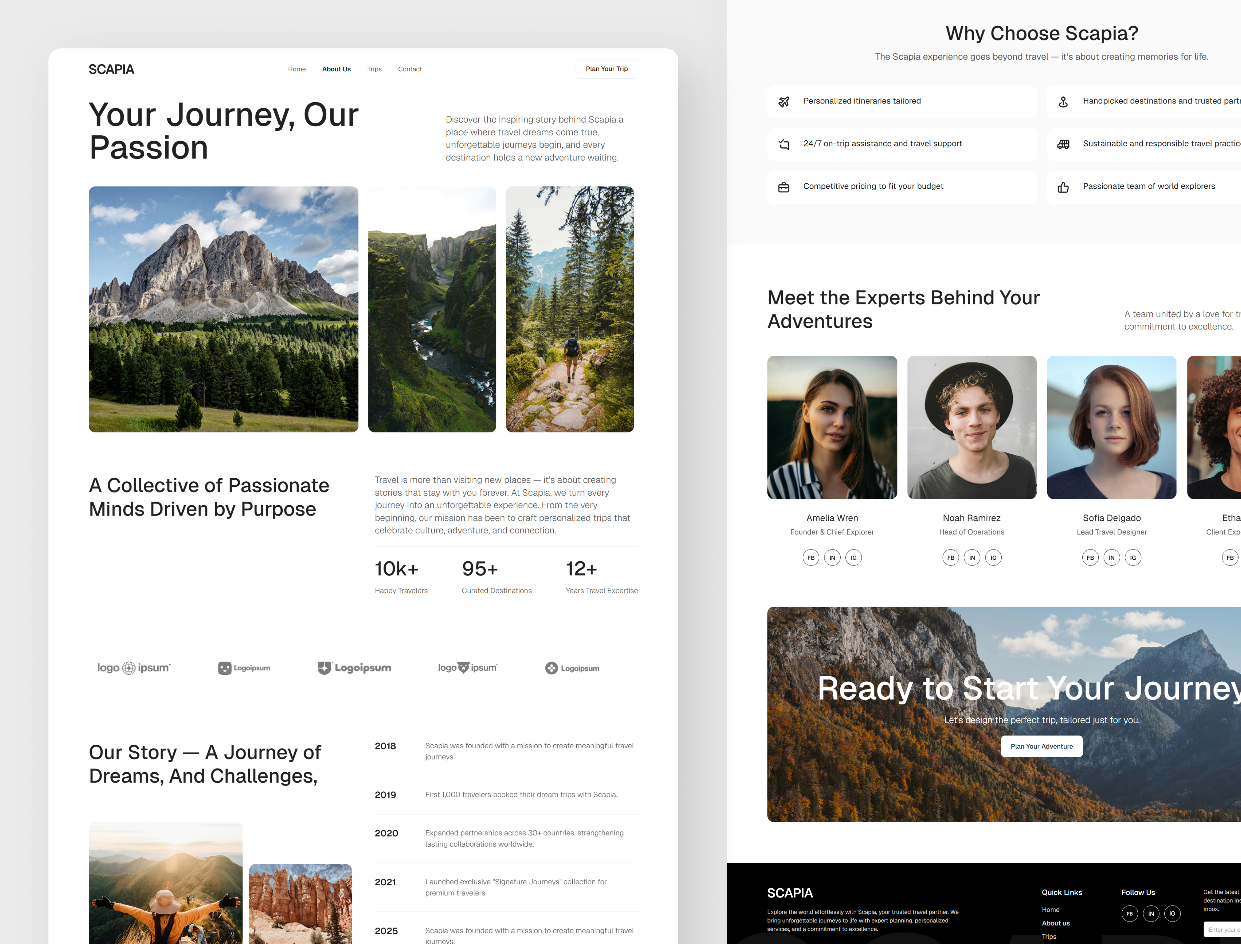 Scapia About & Contact Page – Travel Agency Webflow about us contact us design inspiration digital design modern website no code responsive tour service travel agency travel website ui design ui inspiration ui showcase ui trends uiux ux design web design webflow
