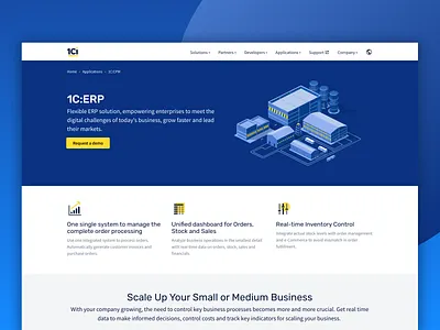 New Visual for 1C:ERP 1c:erp 1ci 3d branding graphic design