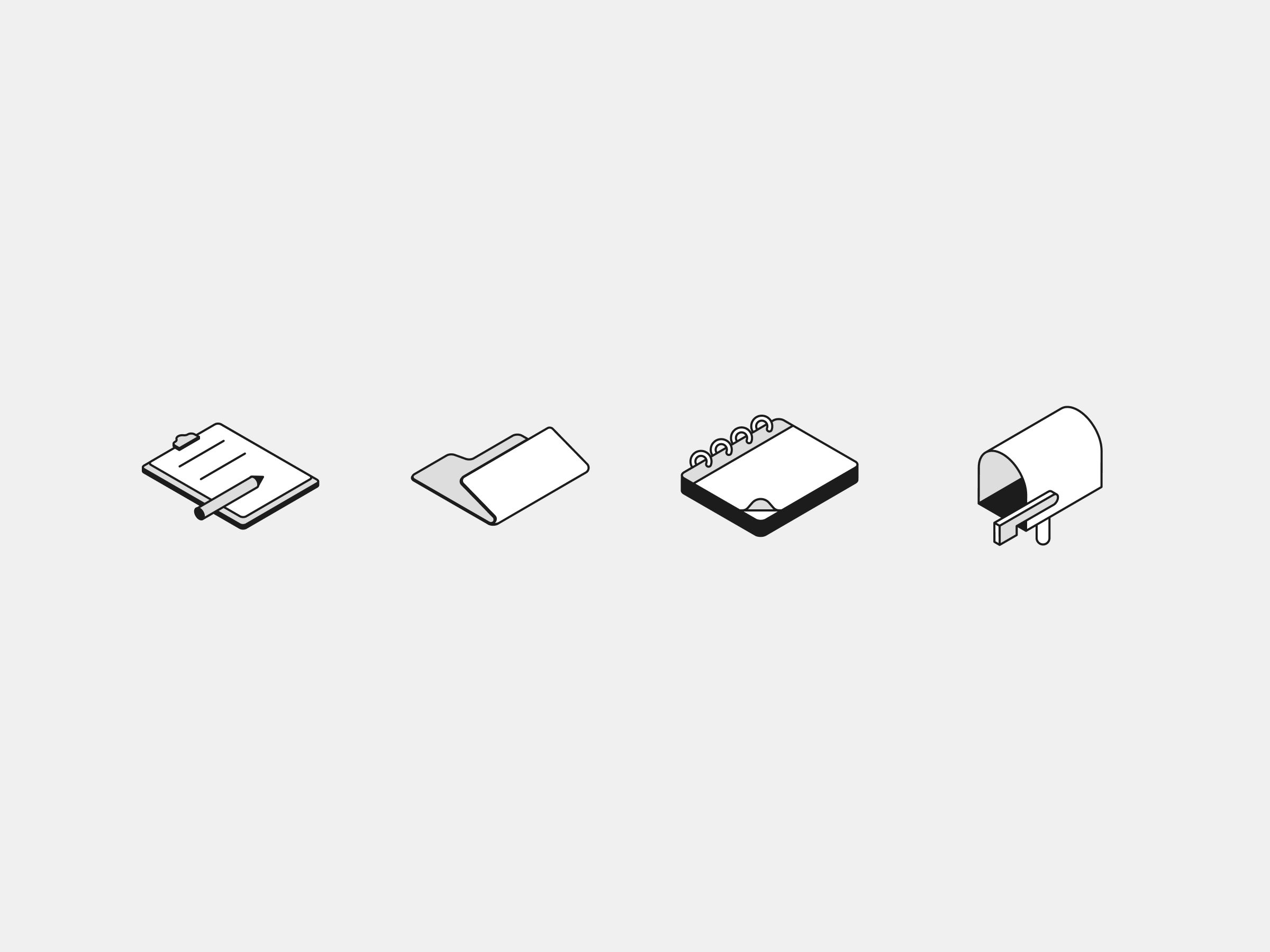 Example of Isometric empty state icons