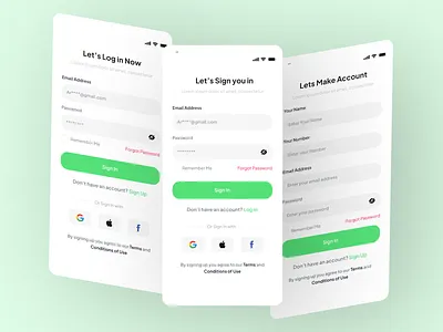 Sign Up and Log in - Food App branding graphic design ui ux