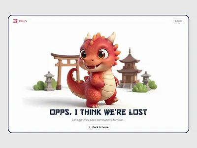 404 Error Page UI — 3D Mascot + Minimal Layout 3d character 3d illustration 404 design 404 page character design clean ui cute character dragon empty state error page illustration interaction design japan minimal ui modern ui product design ui design ux design web app ui web design